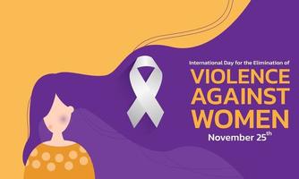 ilustración vectorial de un fondo para el día internacional para la eliminación de la violencia contra la mujer vector
