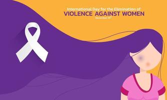 Vector illustration of a Background For International Day for the Elimination of Violence Against Women