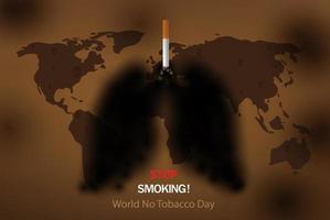 Vector illustration, poster ,Background or banner for world no tobacco day. stop tobacco