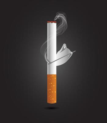 Vector illustration, poster ,Background or banner for world no tobacco day. stop tobacco