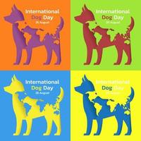 Happy National Dog Day 26 August. National Dog Day Vector Illustration. Great for card, Banner and emblem.