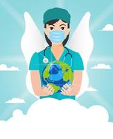 International Nurses Day, World Nurse Day, Nurse, International Midwives Day, Fight Corona. vector