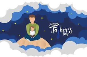 feliz concepto del día internacional del padre, se puede utilizar para tarjetas, afiches, sitios web, antecedentes de folletos. ilustración vectorial vector