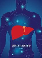 Concept of hepatitis. Vector illustration, banner or poster for world hepatitis day.