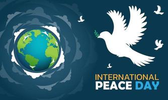 concepto del día internacional de la paz. ilustración concepto actual mundo de la paz. ilustración vectorial. vector