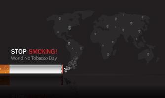 Vector illustration, poster ,Background or banner for world no tobacco day. stop tobacco