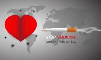 Vector illustration, poster ,Background or banner for world no tobacco day. stop tobacco