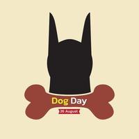 feliz día nacional del perro 26 de agosto. ilustración vectorial del día nacional del perro. ideal para tarjetas, pancartas y emblemas. vector