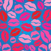 World Kissing Day lettering in lips. Template for card, poster, print. vector
