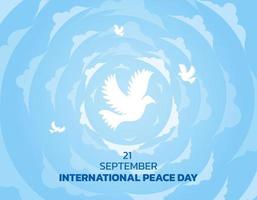 International Peace Day concept. Illustration concept present peace world. Vector illustrate.