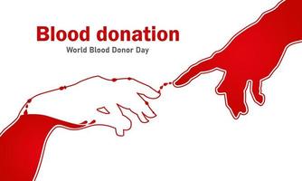 world blood donor day poster. Donor Blood Concept Illustration Background For World Blood Donor Day vector