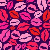 World Kissing Day lettering in lips. Template for card, poster, print. vector