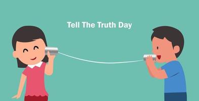 Tell The Truth Day. Holiday Collection July. vector