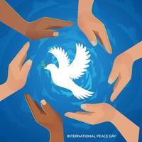 International Peace Day concept. Illustration concept present peace world. Vector illustrate.