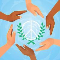 International Peace Day concept. Illustration concept present peace world. Vector illustrate.