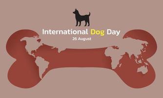 feliz día nacional del perro 26 de agosto. ilustración vectorial del día nacional del perro. ideal para tarjetas, pancartas y emblemas. vector
