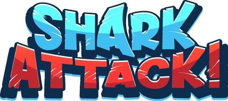 Font design for shark attack vector