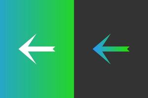 Arrow icon signs symbols blue green vector elegant and modern for your bussiness