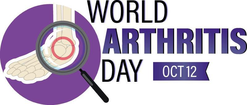 World arthritis day word banner design