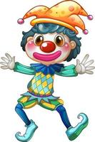 A clown cartoon colourful character vector