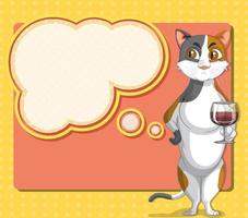 Cat with speech bubble vector