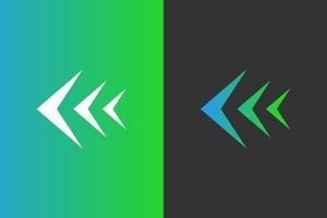 Arrow icon signs symbols blue green vector elegant and modern for your bussiness