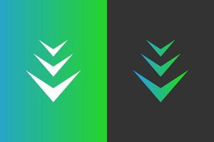 Arrow icon signs symbols blue green vector elegant and modern for your bussiness