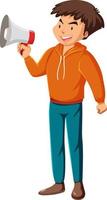 Active man in coach outfits cartoon character vector