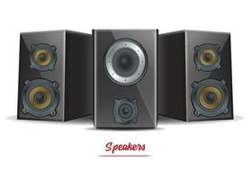 Realistic speakers vector