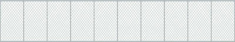 Metal chain link fence on white background vector