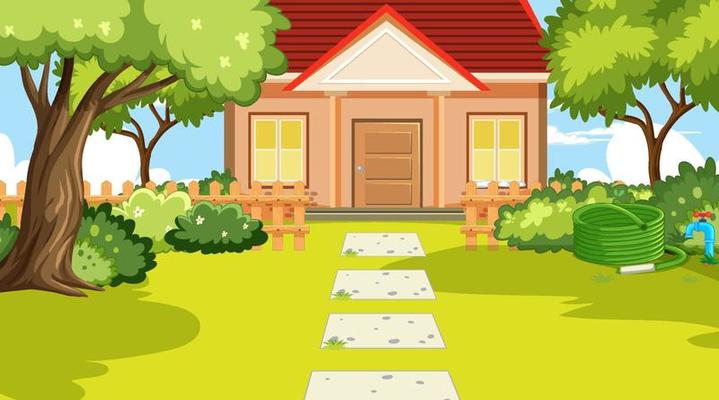 Free house garden - Vector Art