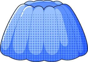 Blue jelly on white background vector
