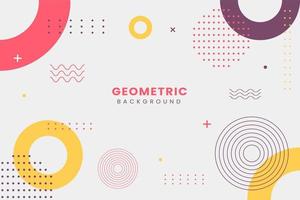 Grey Modern Geometric Memphis Background vector