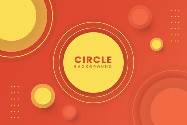 Red Modern Geometric Circle Background