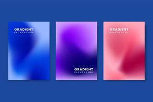 Set of Modern Grainy Gradient Background vector