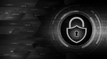 Closed Padlock on digital background, cyber security vector