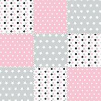 Square abstract patchwork pattern in pastel colors vector