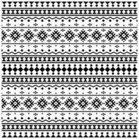 Seamless Ethnic pattern aztec decorative design in black and white color vector