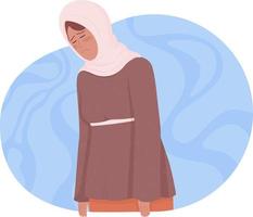 Feeling sad 2D vector isolated illustration