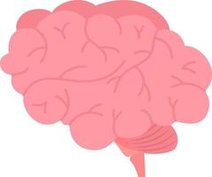 Brain semi flat color vector element