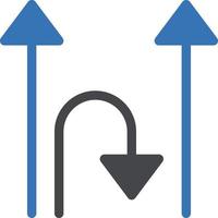 u turn vector illustration on a background.Premium quality symbols. vector icons for concept and graphic design.
