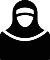 ilustración de vector de mujeres hijab en un fondo. símbolos de calidad premium. iconos vectoriales para concepto y diseño gráfico.