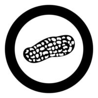 Peanut icon black color in circle vector