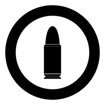 Bullets simple icon black color in circle vector