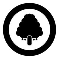 Fruit tree icon black color in circle vector