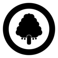 Fruit tree icon black color in circle vector