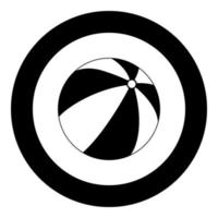 Children's ball icon black color in circle vector