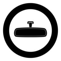 Rear view mirror icon black color vector illustration simple image