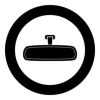 icono de espejo retrovisor color negro ilustración vectorial imagen simple vector