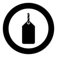 Label on the rope icon black color vector illustration simple image